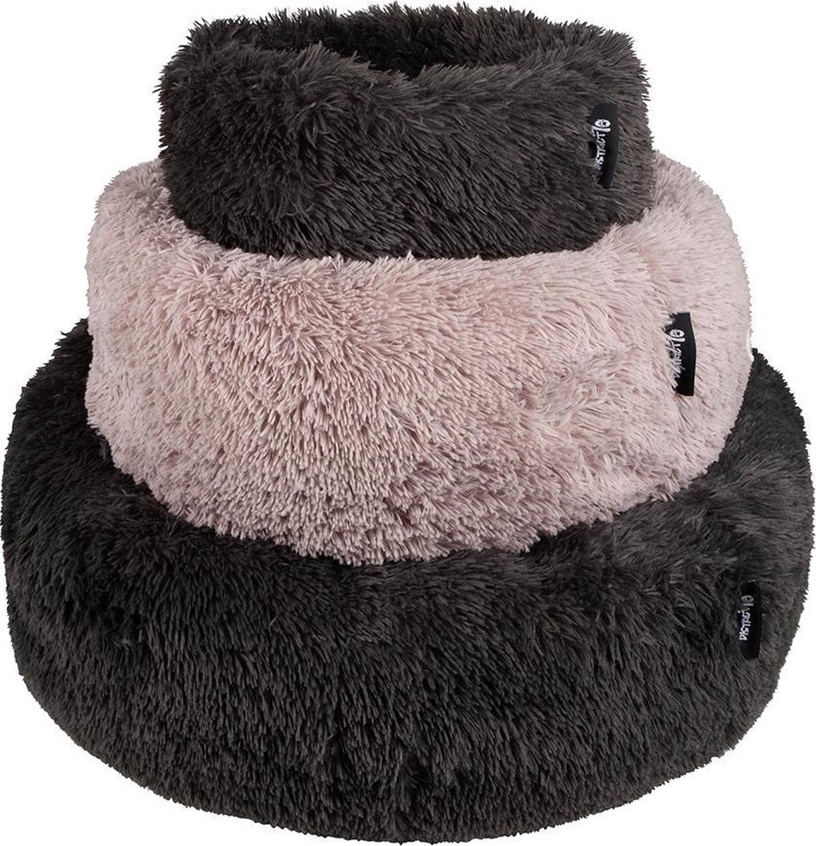 District 763 Hondenmand Donut Fuzz Zand - Roze