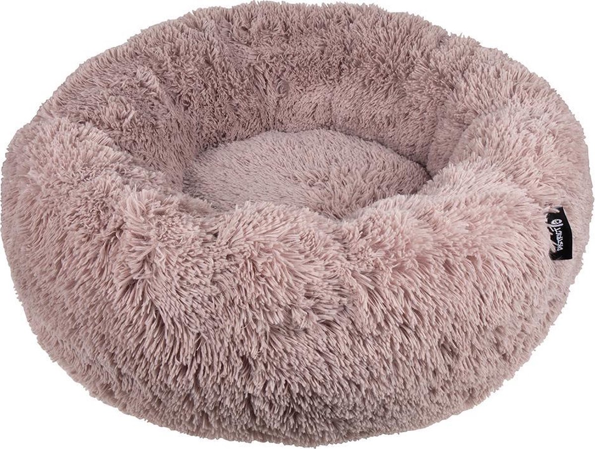 District 763 Hondenmand Donut Fuzz Zand - Roze