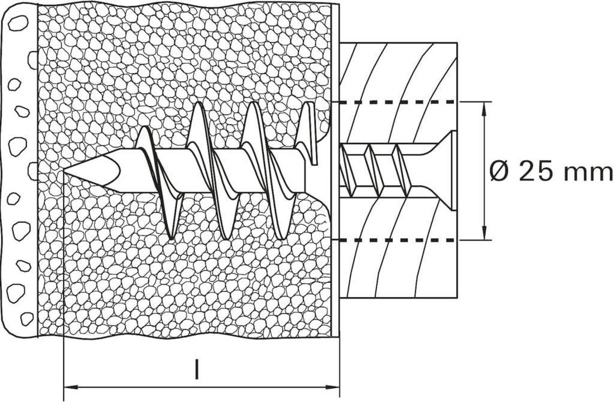 Fischer Isolatiemateriaalplug FID 90 - 510971 - 25 stuk(s)