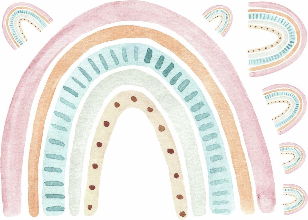 RoomMates muursticker Rainbow 66,3 x 94 cm vinyl 7 delig