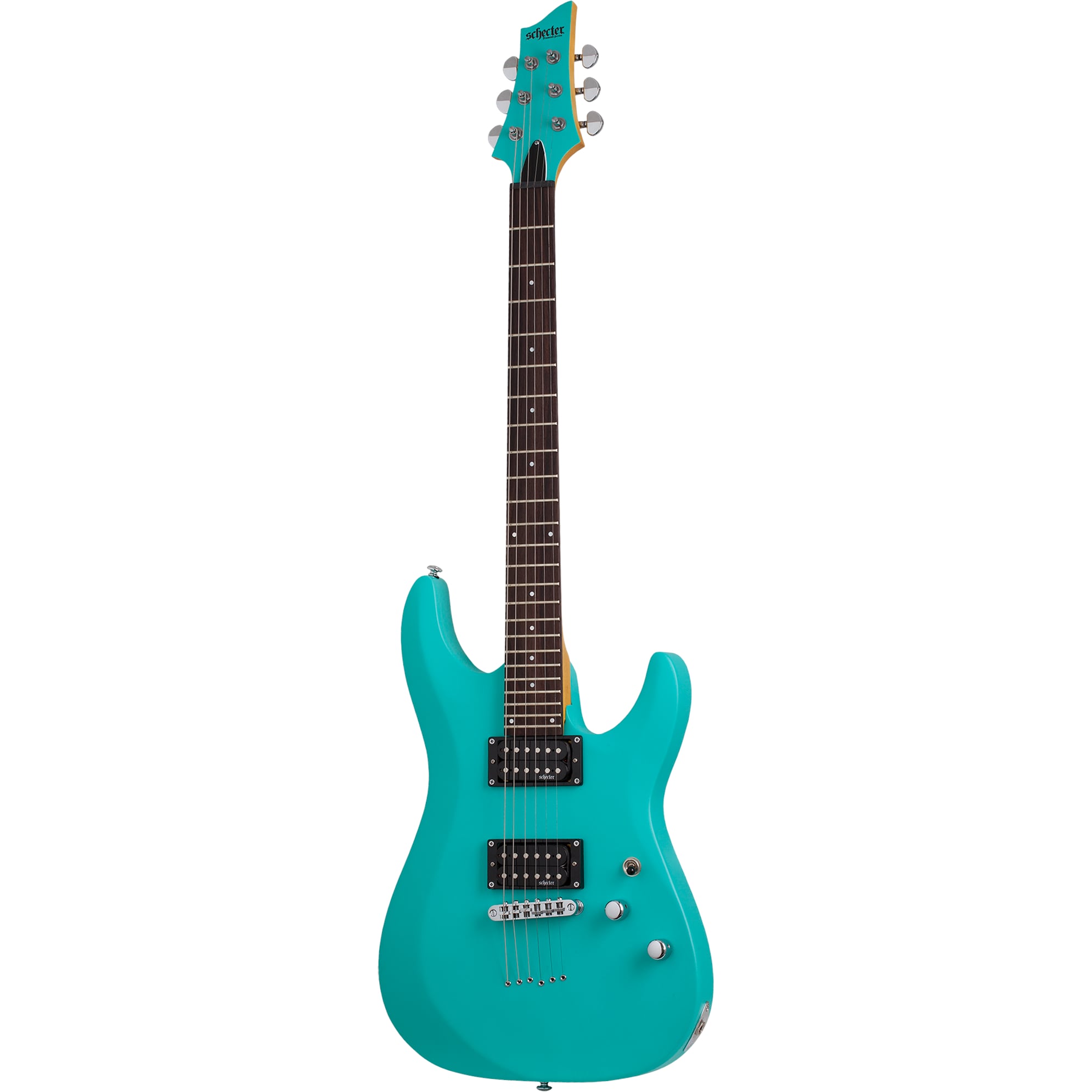 Schecter C-6 Deluxe Satin Aqua elektrische gitaar