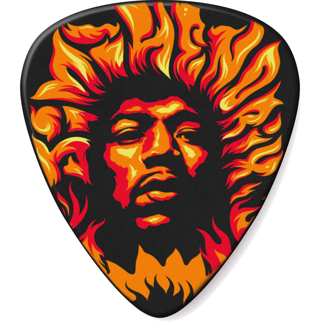 Dunlop Jimi Hendrix 69 Psych Series Voodoo Fire plectrumset (6 stuks)