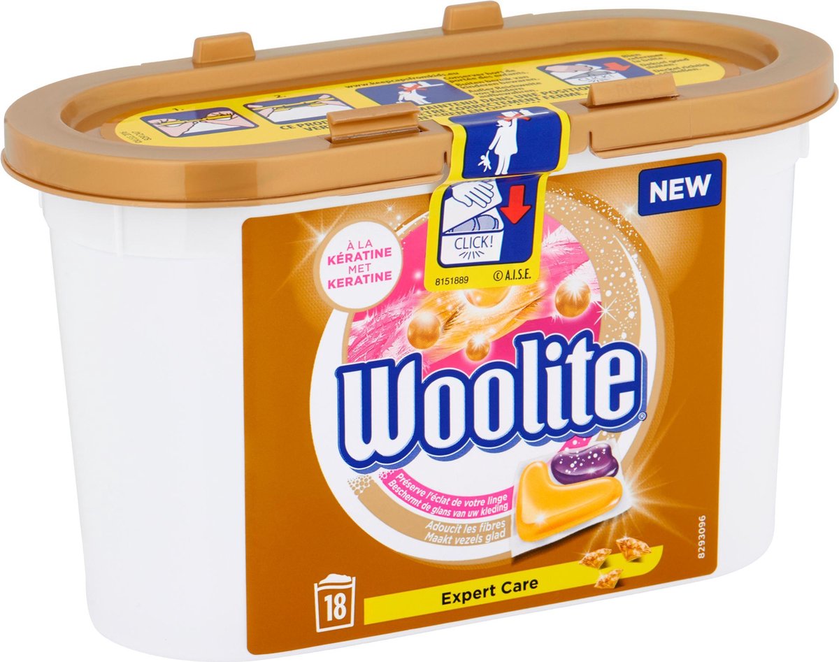 Woolite Pro Care Wasmiddel Wascapsules - 18 Wasbeurten