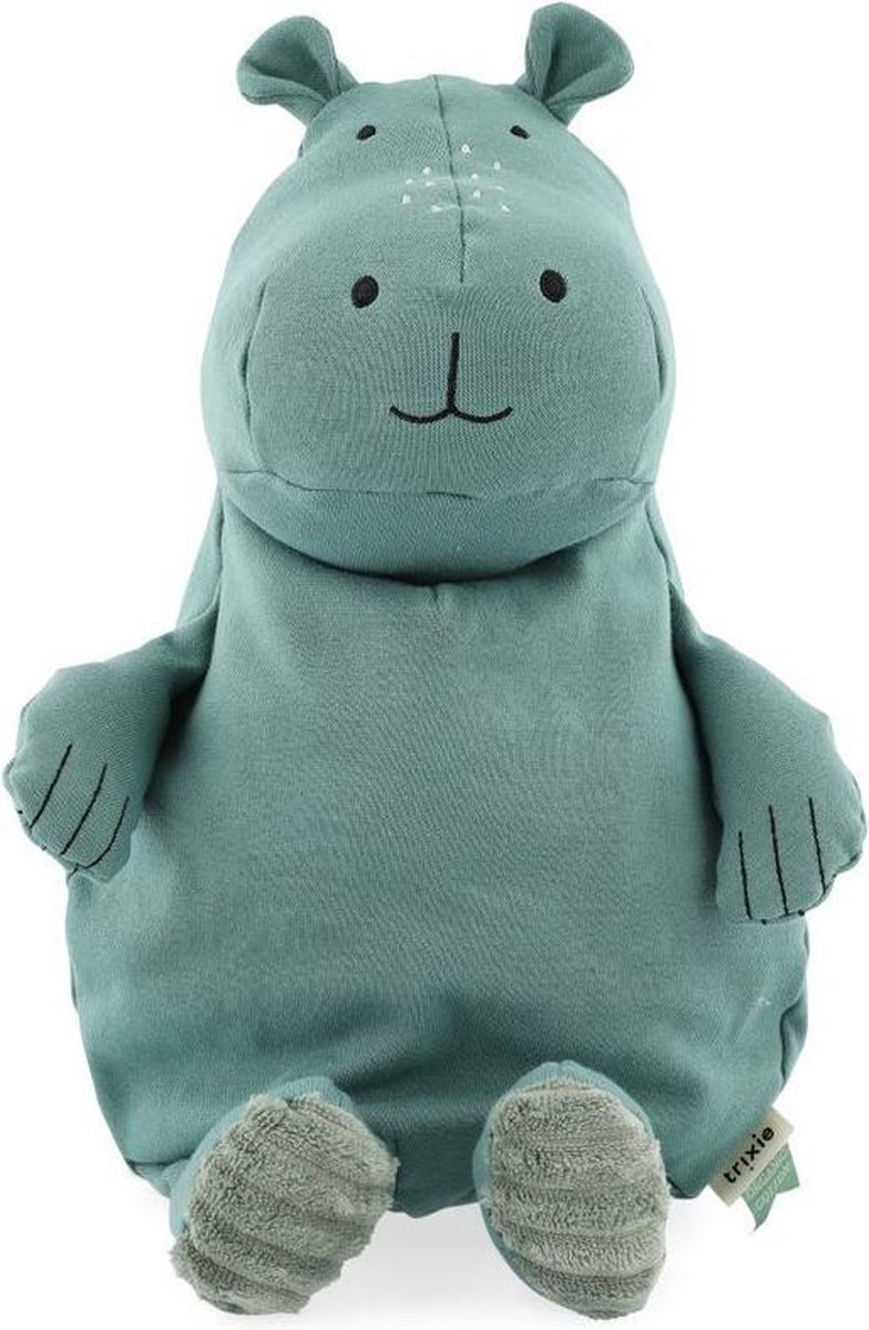 Trixie knuffelnijlpaard Mr. Hippo junior 38 cm katoen - Turquoise