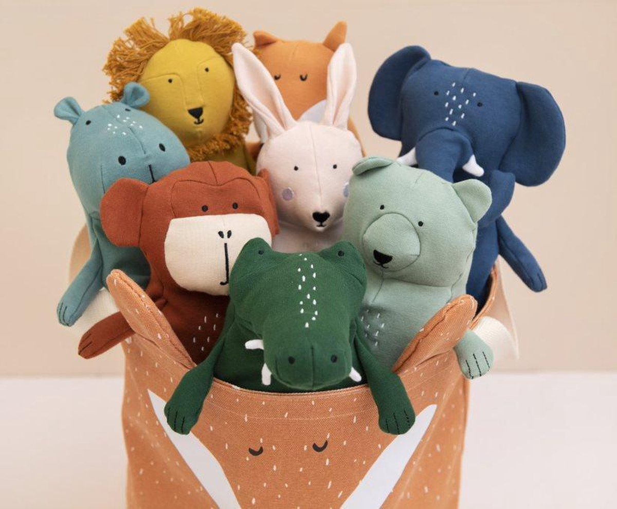 Trixie knuffelnijlpaard Mr. Hippo junior 38 cm katoen - Turquoise