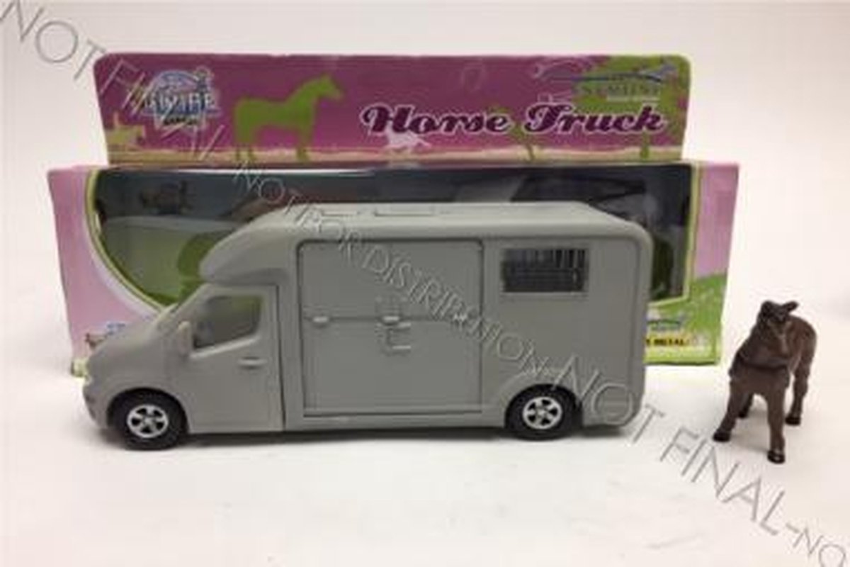 Kids Globe paardentruck Anemone junior 20 cm 3 delig - Roze