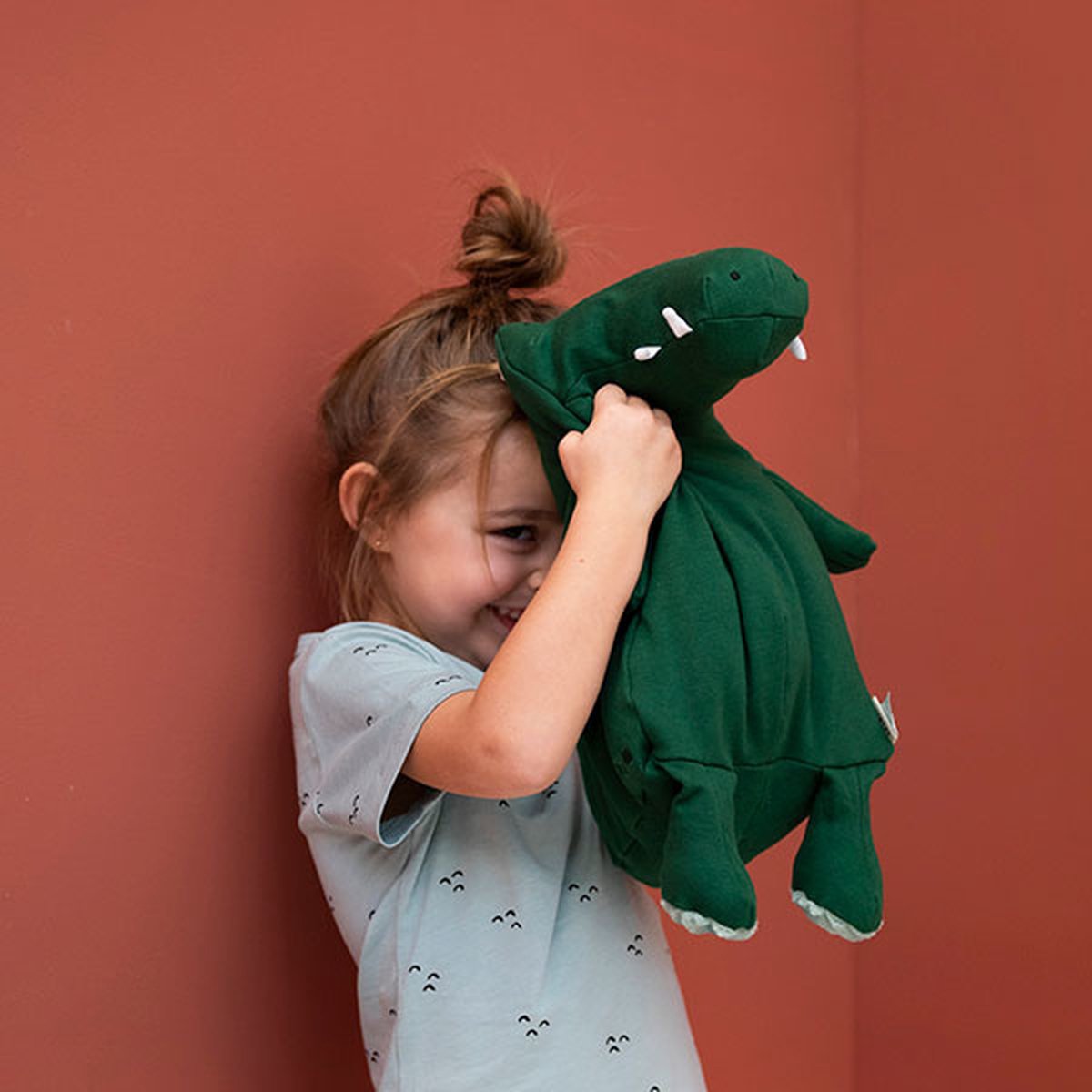 Trixie knuffelkrokodil Mr. Crocodile junior 38 cm katoen - Groen