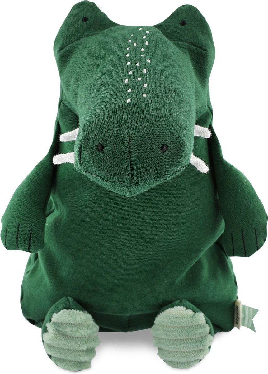 Trixie knuffelkrokodil Mr. Crocodile junior 38 cm katoen - Groen