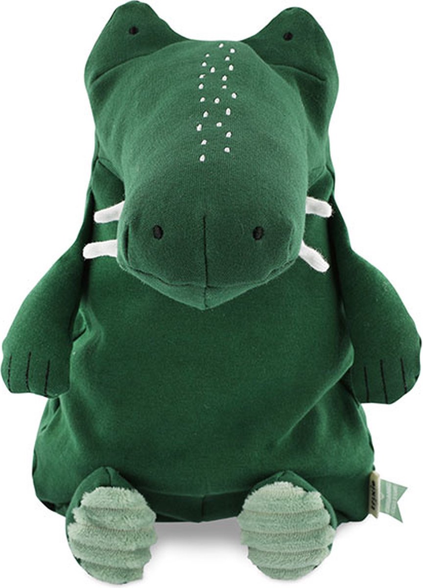 Trixie knuffelkrokodil Mr. Crocodile junior 26 cm katoen - Groen