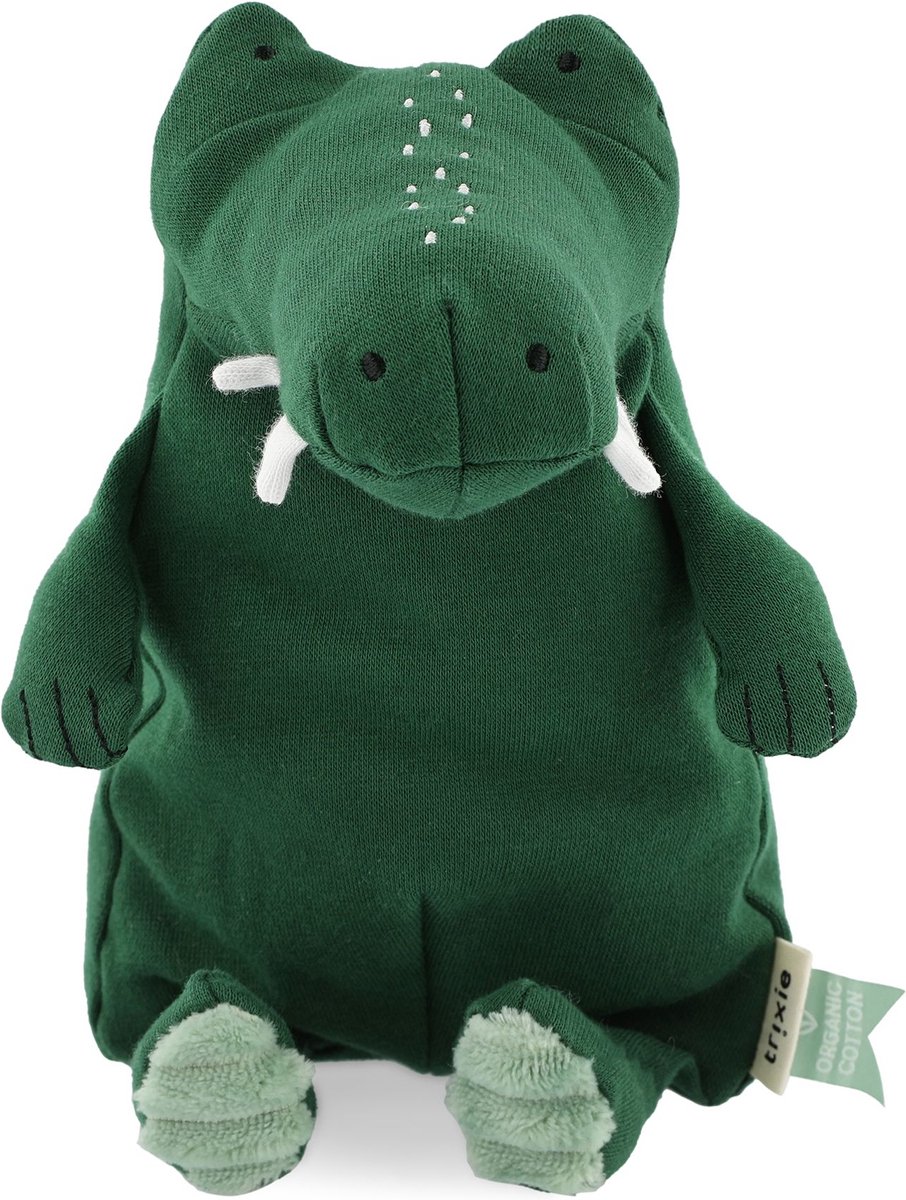 Trixie knuffelkrokodil Mr. Crocodile junior 26 cm katoen - Groen