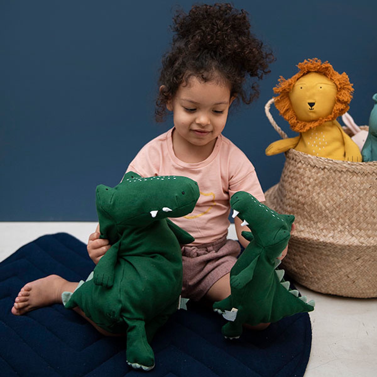 Trixie knuffelkrokodil Mr. Crocodile junior 26 cm katoen - Groen