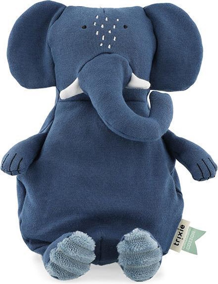 Trixie knuffellolifant Mrs. Elephant junior 26 cm katoen - Blauw