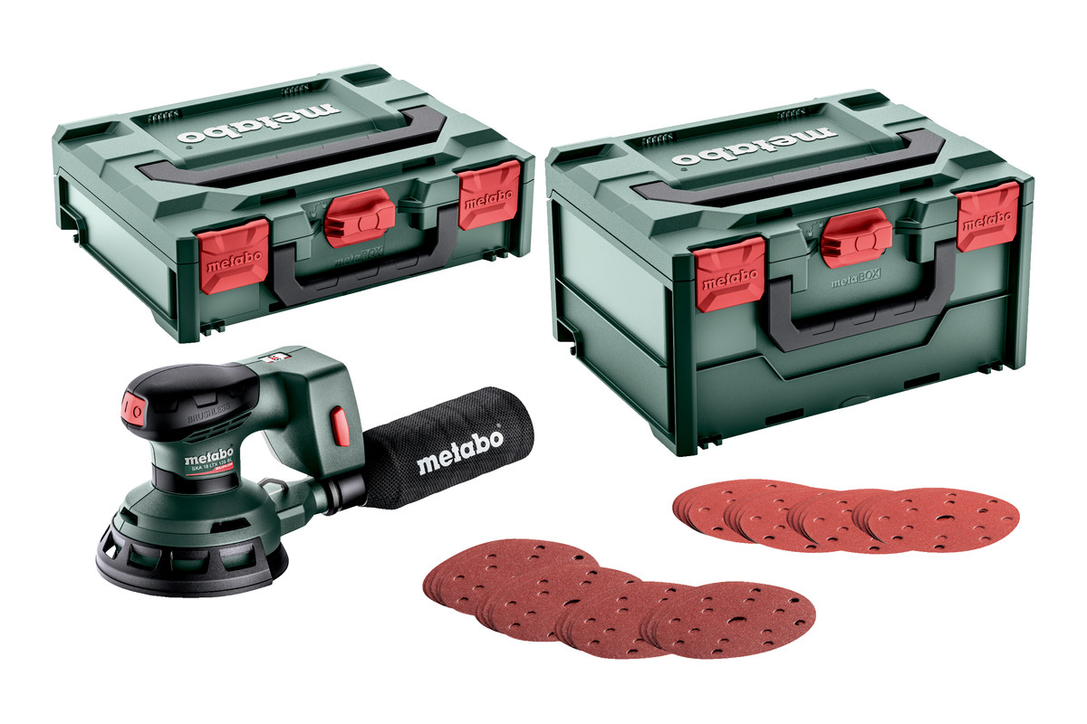 Metabo SXA 18 LTX 125 BL | Accu-Excenterschuurmachine | Set | Exclusief accu&apos;s en lader