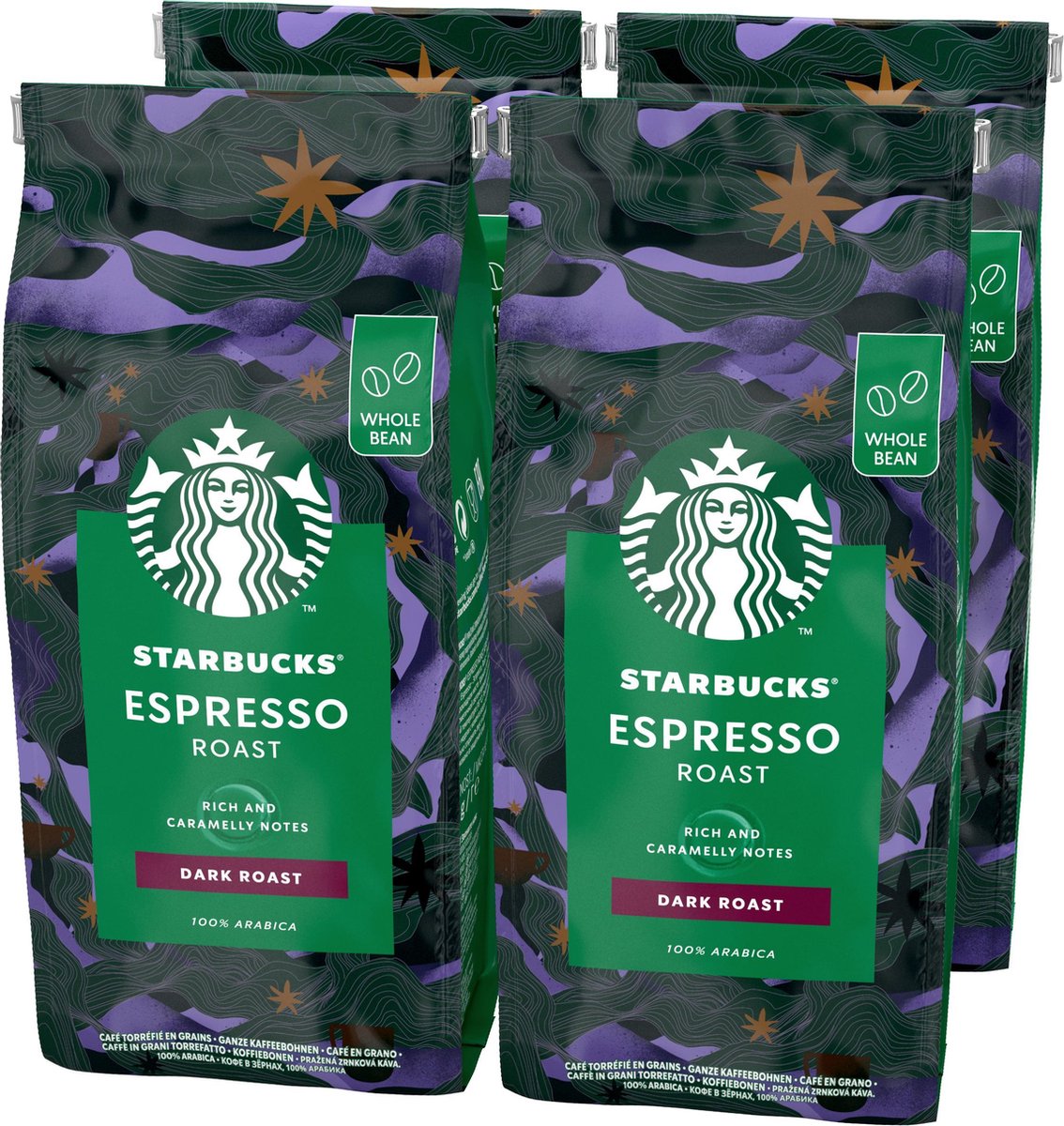 Starbucks ® - Espresso Roast Koffiebonen - 4x 450g