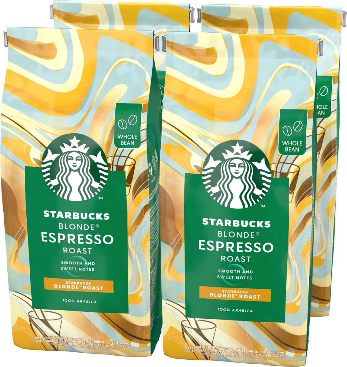 Starbucks ® - Blonde® Espresso Roast Koffiebonen - 4x 450g