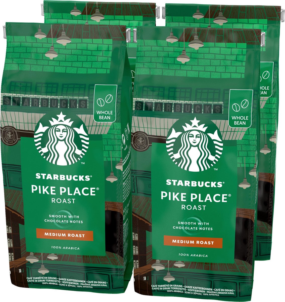 Starbucks ® - Pike Place® Roast Koffiebonen - 4x 450g