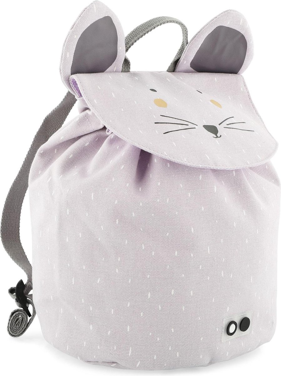 Trixie rugzak Mrs. Mouse junior 0,7 liter 30 cm polykatoen grijs