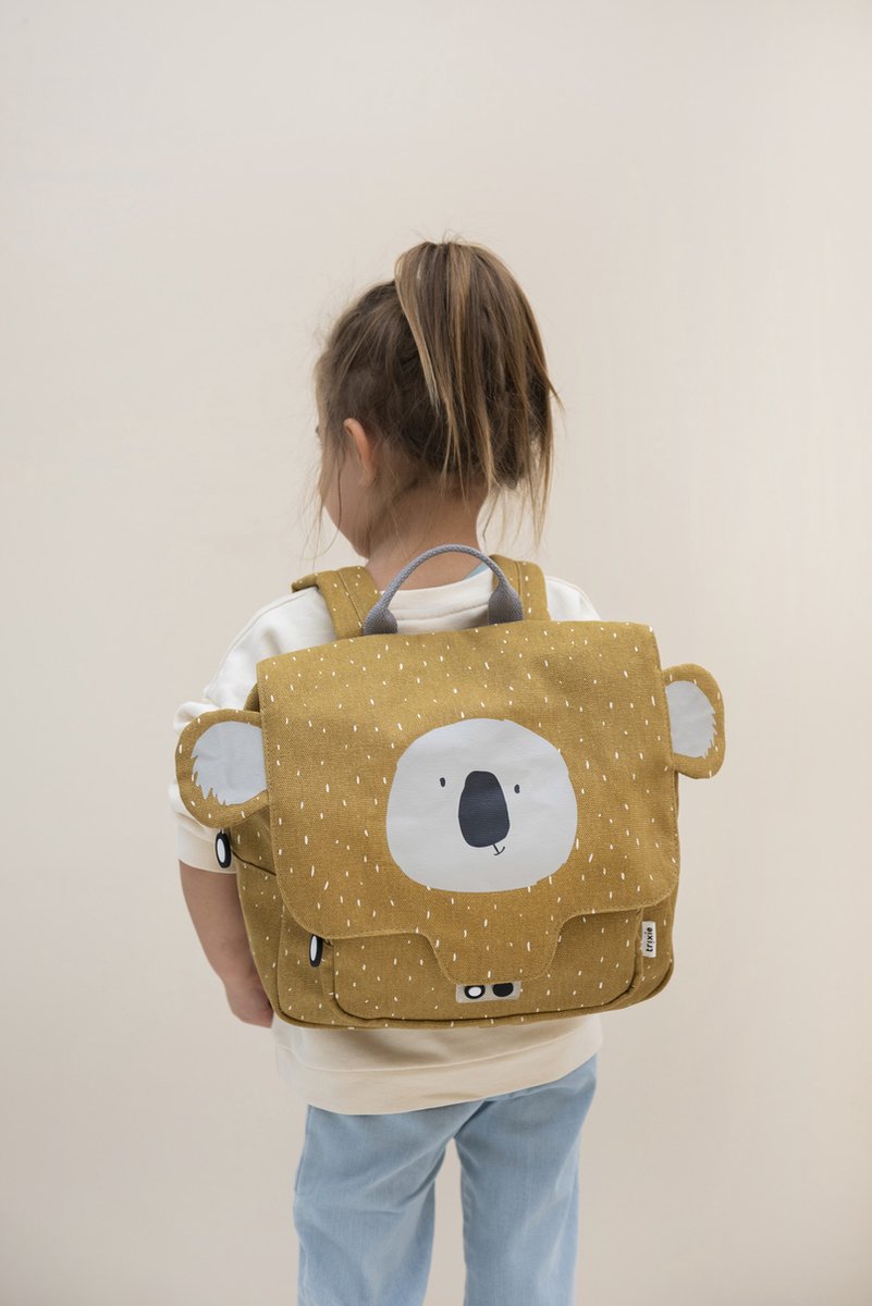 Trixie schooltas Mr. Koala junior 7 liter 29 cm polykatoen geel
