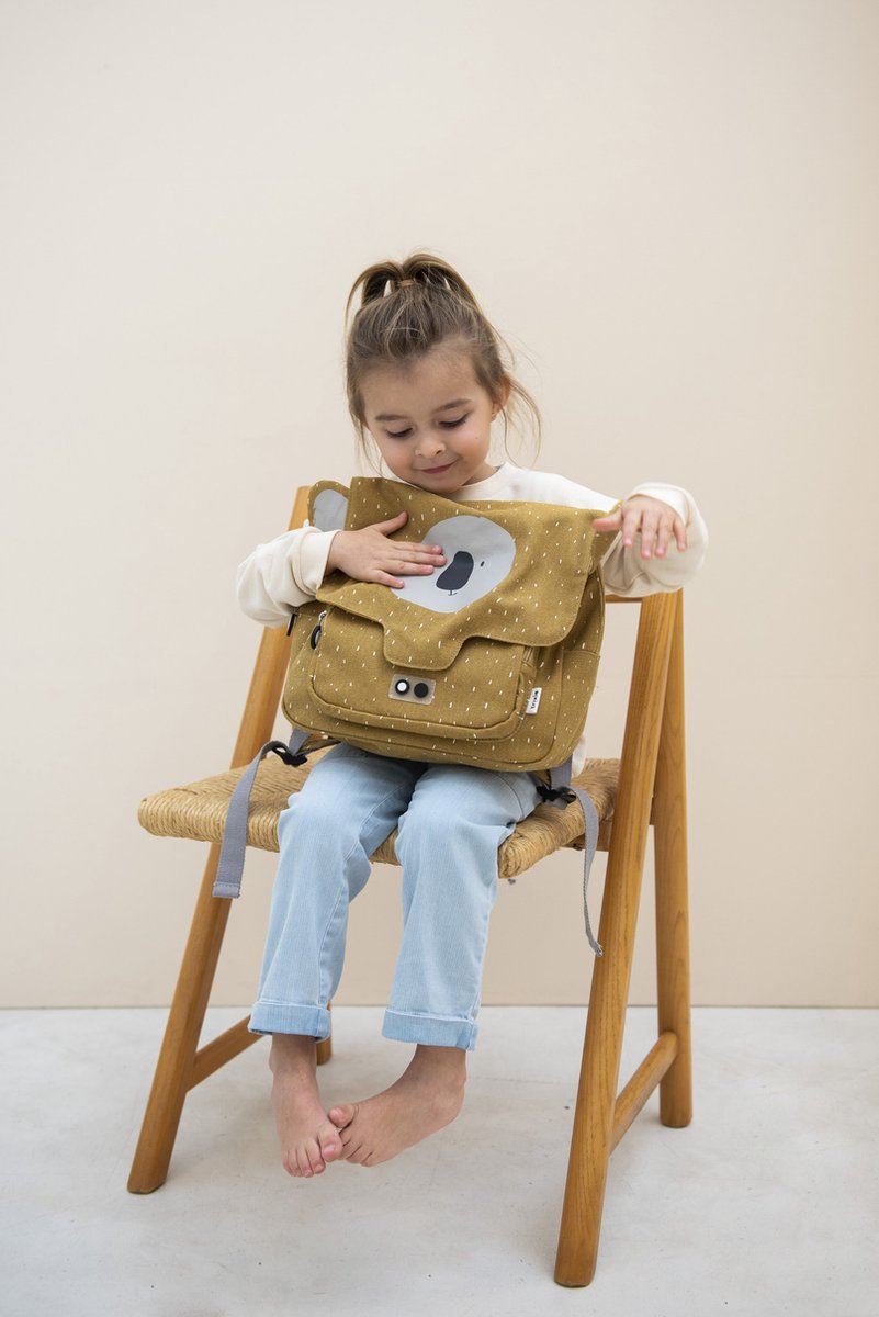 Trixie schooltas Mr. Koala junior 7 liter 29 cm polykatoen geel