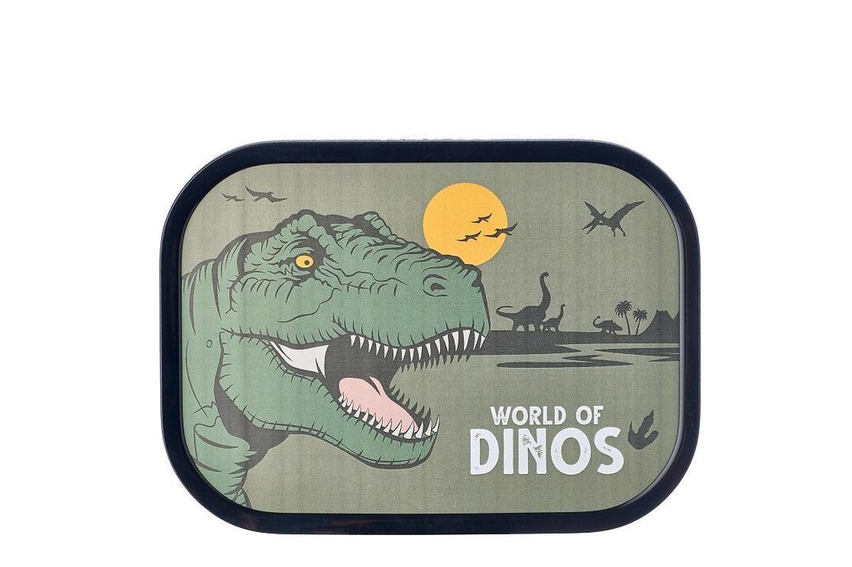 Mepal broodtrommel Dino 18,8 x 13,2 cm ABS/zwart - Groen