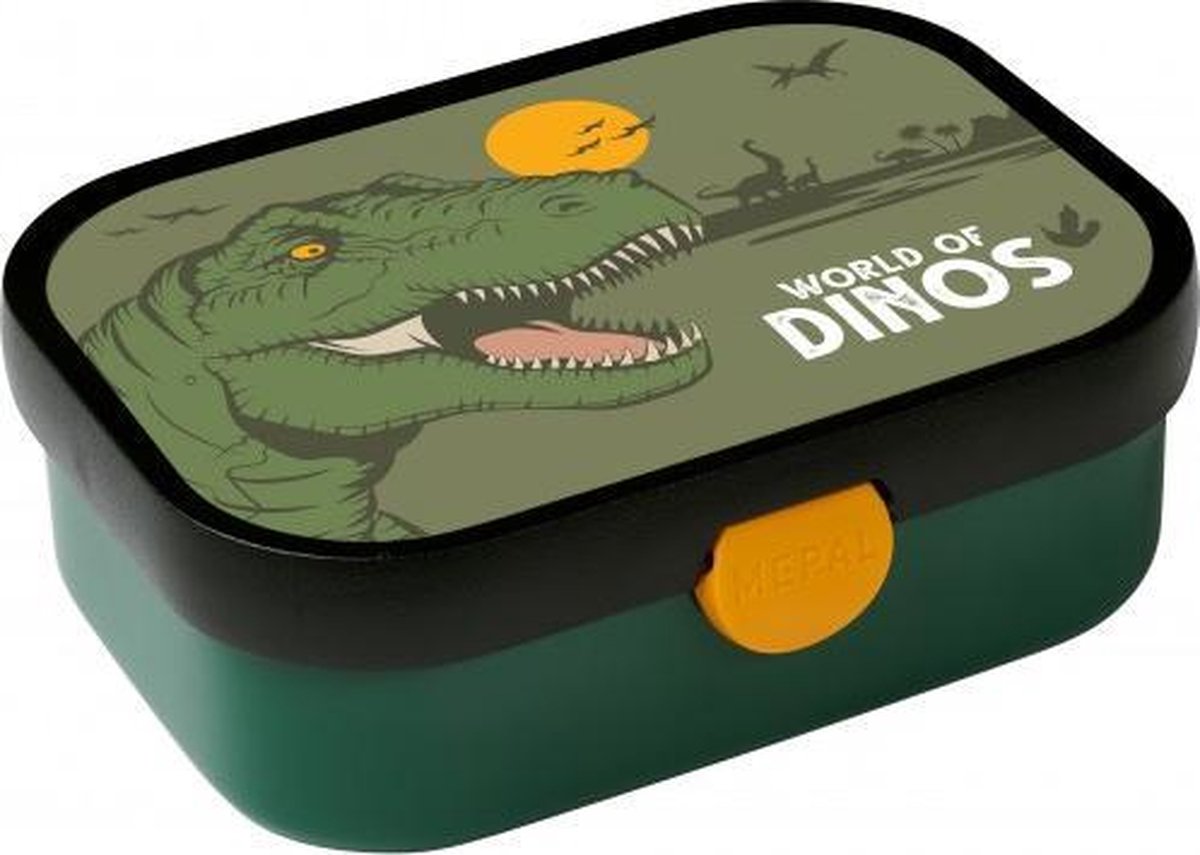 Mepal broodtrommel Dino 18,8 x 13,2 cm ABS/zwart - Groen
