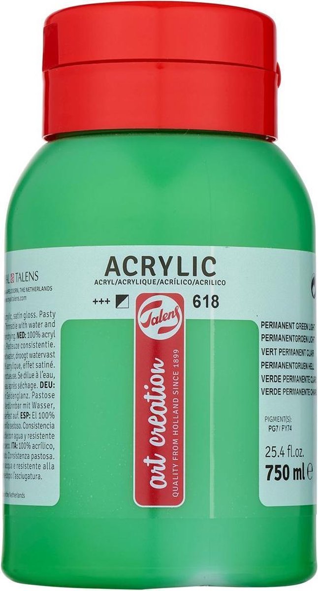 Talens acrylverf Art Creation 750 ml 16,5 cm permanent - Groen