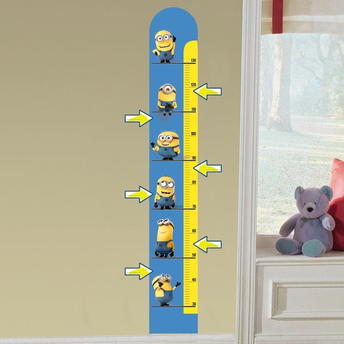 Imagicom muursticker Minions Grow Chart junior 50 x 70 cm geel
