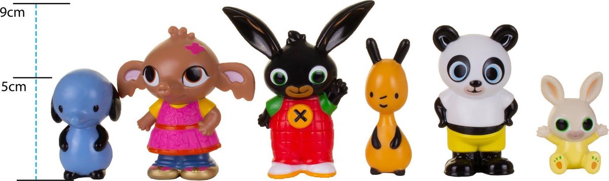 Bing speelfigurenkoffer & Friends 5 9 cm 6 stuks