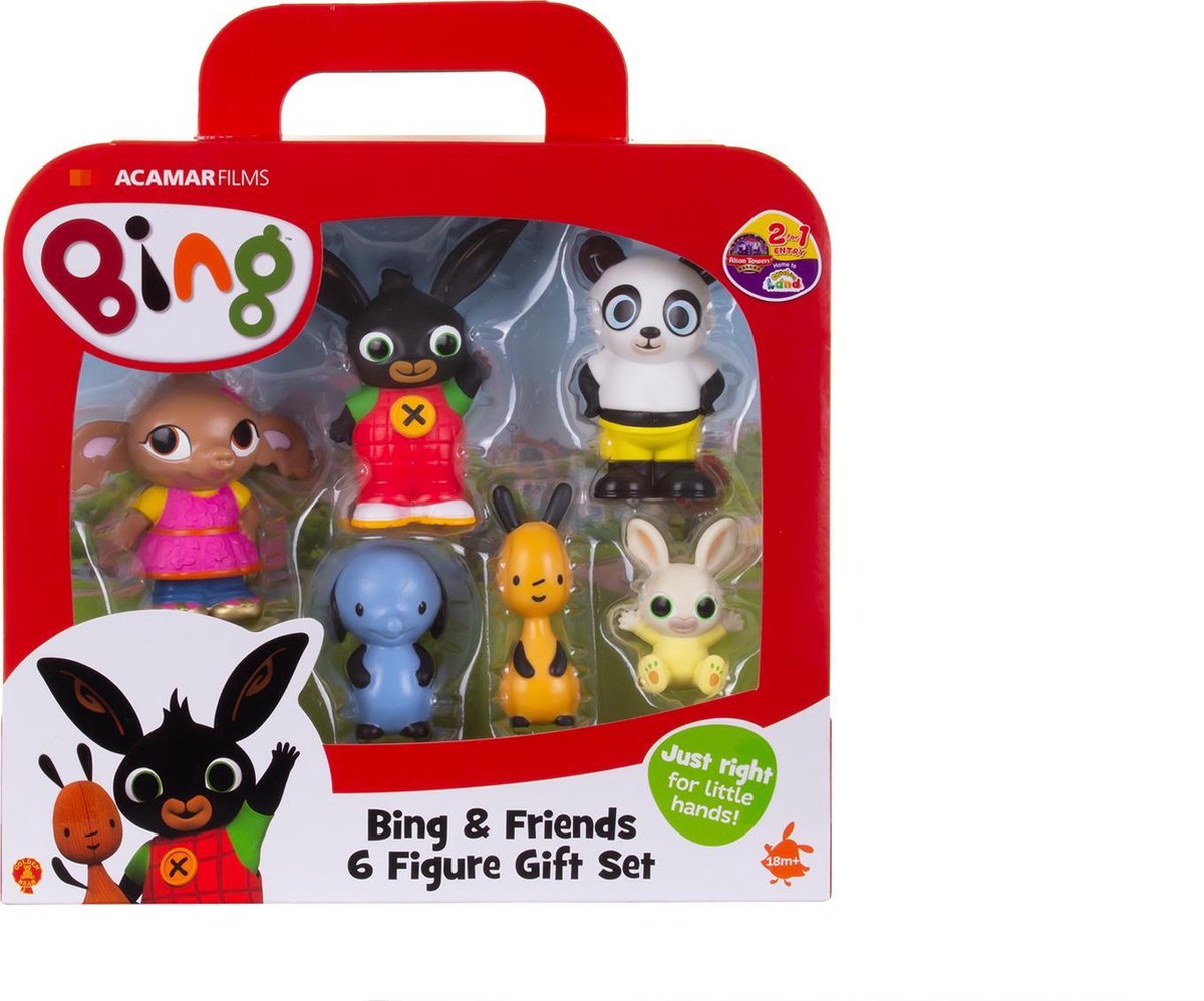 Bing speelfigurenkoffer & Friends 5 9 cm 6 stuks