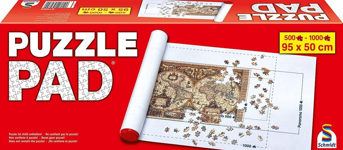 Schmidt Spiele Schmidt puzzelmat Puzzle Pad 95 x 50 cm 1000 stukjes - Blanco