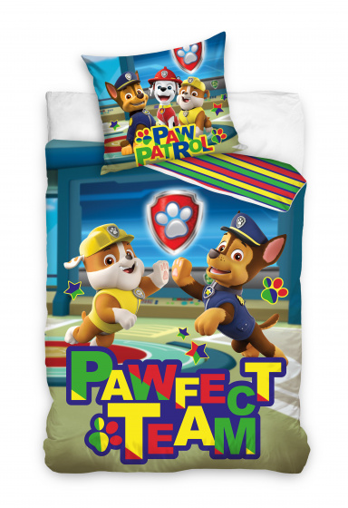 Carbotex dekbedovertrek Paw Patrol 140 x 200 cm/90 cm blauw