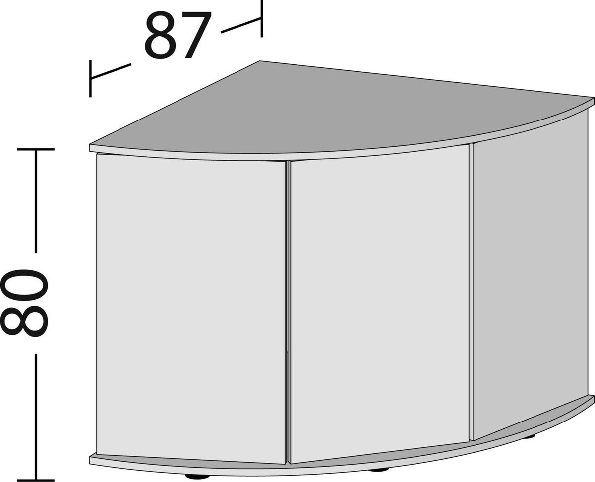 Juwel Kast Trigon 350 Sbx 123x87x80 cm - Aquariummeubel - - Zwart