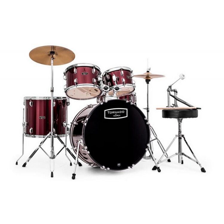 Mapex Tornado TND5044TC-DR vijfdelig drumstel Burgundy Red