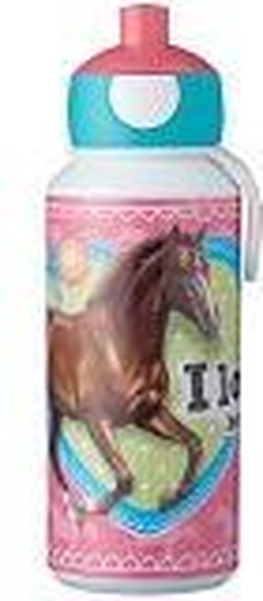 Mepal Rosti pop updrinkfles My Horse meisjes 400ml roze/wit