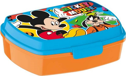 Disney lunchbox Mickey Mouse junior 17 x 5,6 cm blauw/oranje