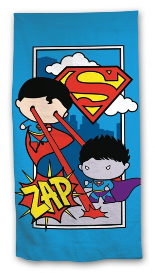 Vamos strandlaken Superman junior 70 x 140 cm katoen - Blauw