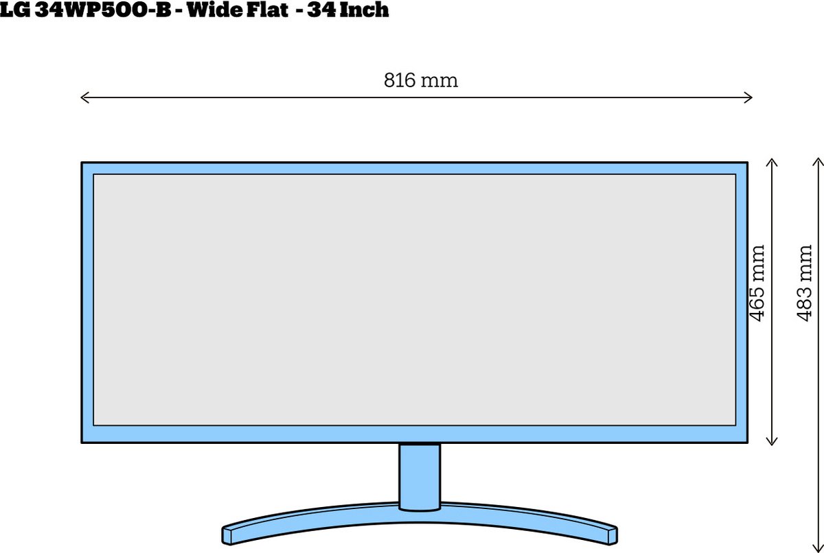 LG UltraWide 34WP500 - Zwart