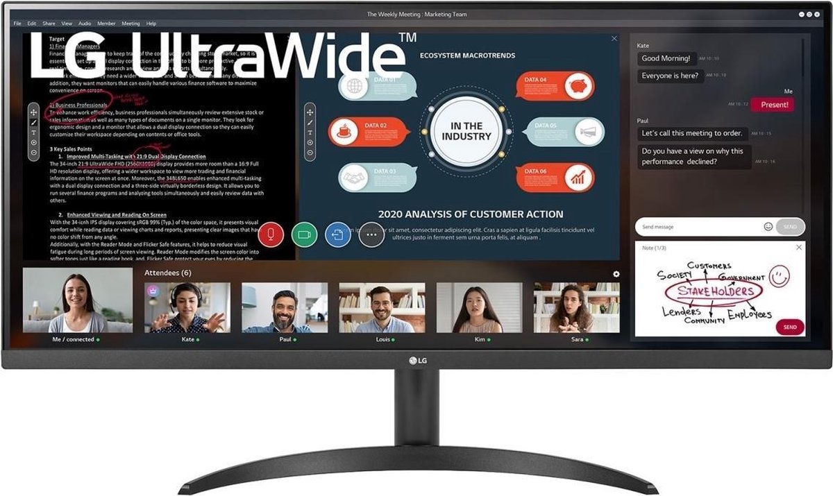 LG UltraWide 34WP500 - Zwart