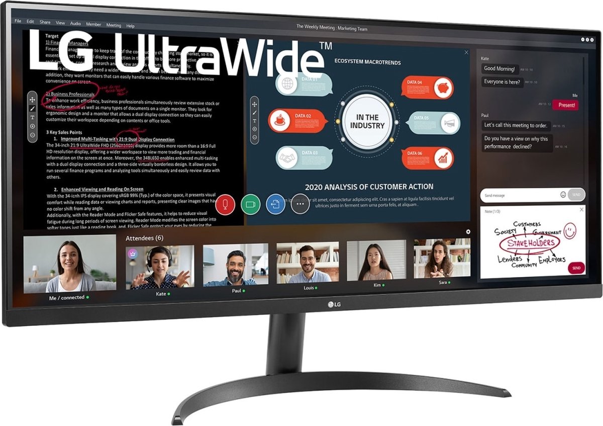 LG UltraWide 34WP500 - Zwart