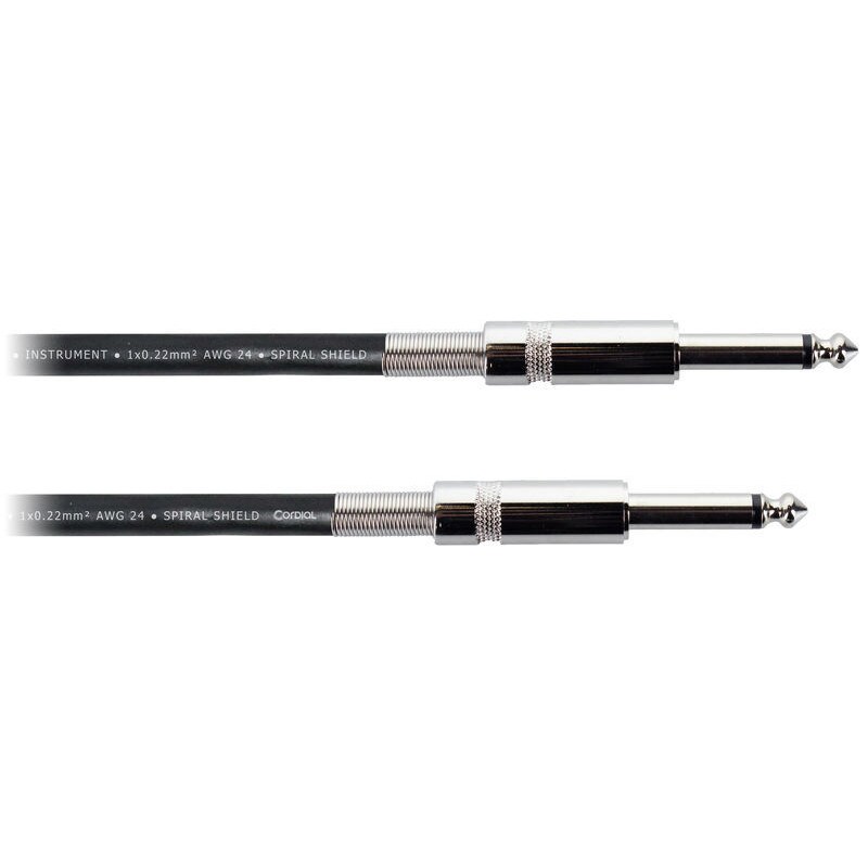 Cordial EI6PP Elements instrumentkabel 2x rechte 6.3mm TS jack - 6m zwart