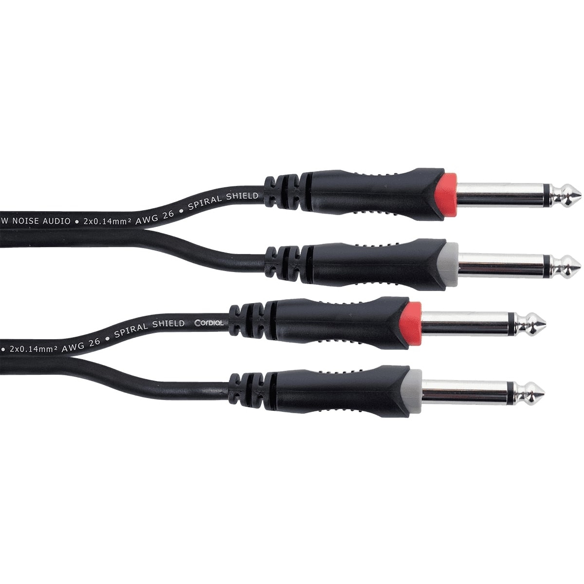 Cordial EU6PP Elements jack kabel 2x 6.3mm TS - 2x 6.3 mm TS 6m zwart