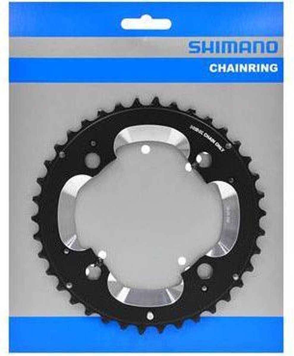 Shimano kettingblad Deore XT FC M785 38T AM 10S 104 mm zwart - Silver