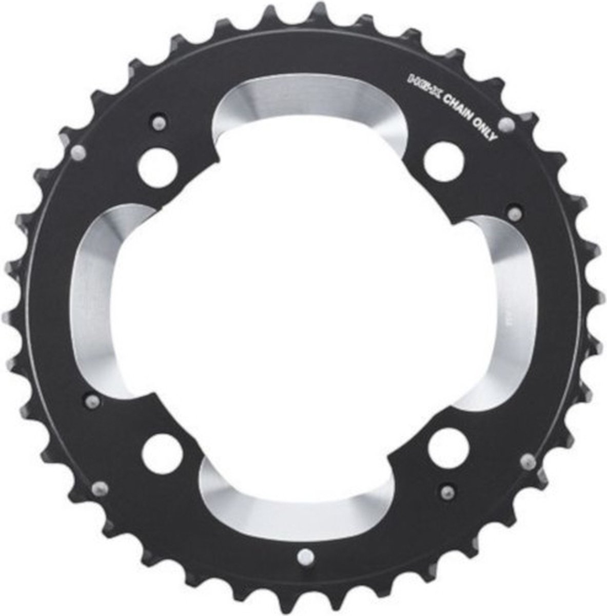 Shimano kettingblad Deore XT FC M785 38T AM 10S 104 mm zwart - Silver