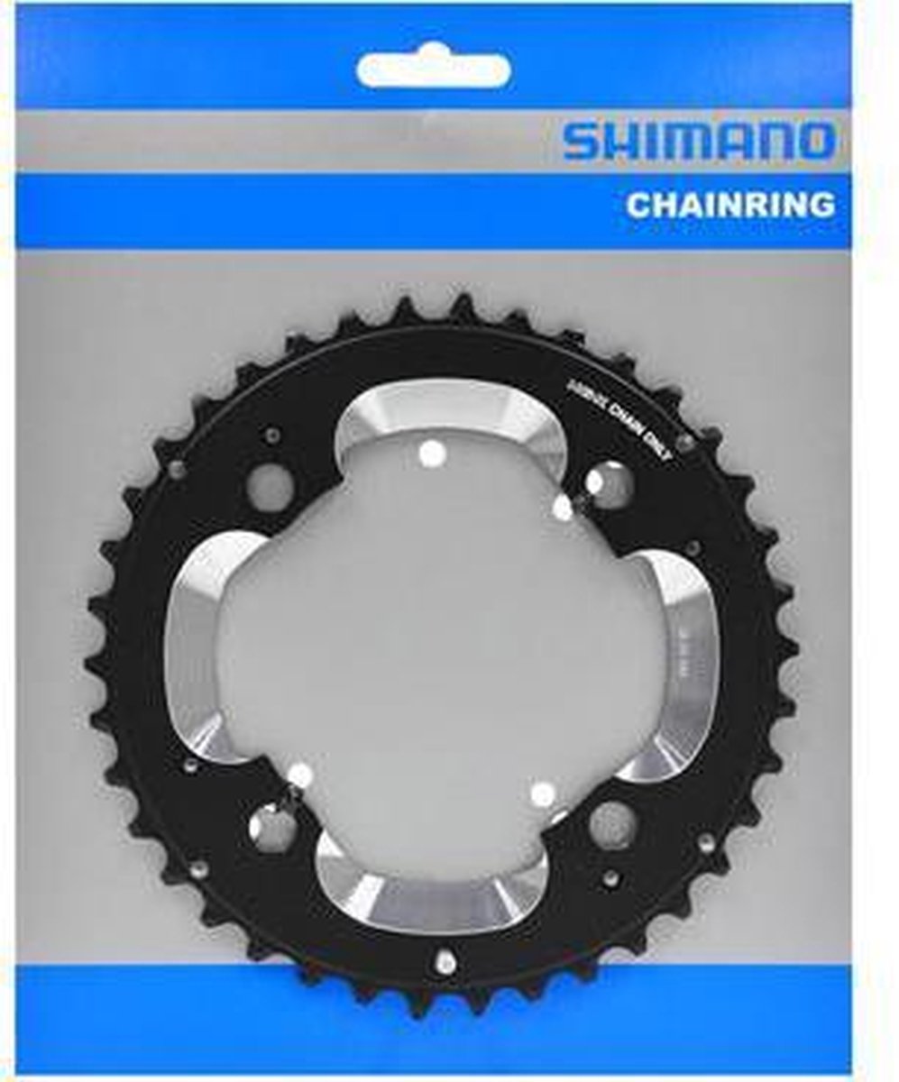 Shimano kettingblad Deore XT FC M785 38T AM 10S 104 mm zwart - Silver