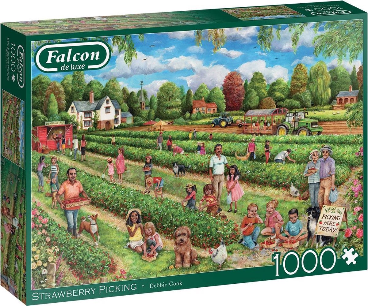 Falcon legpuzzel Strawberry Picking 68 x 50 karton 1000 stukjes