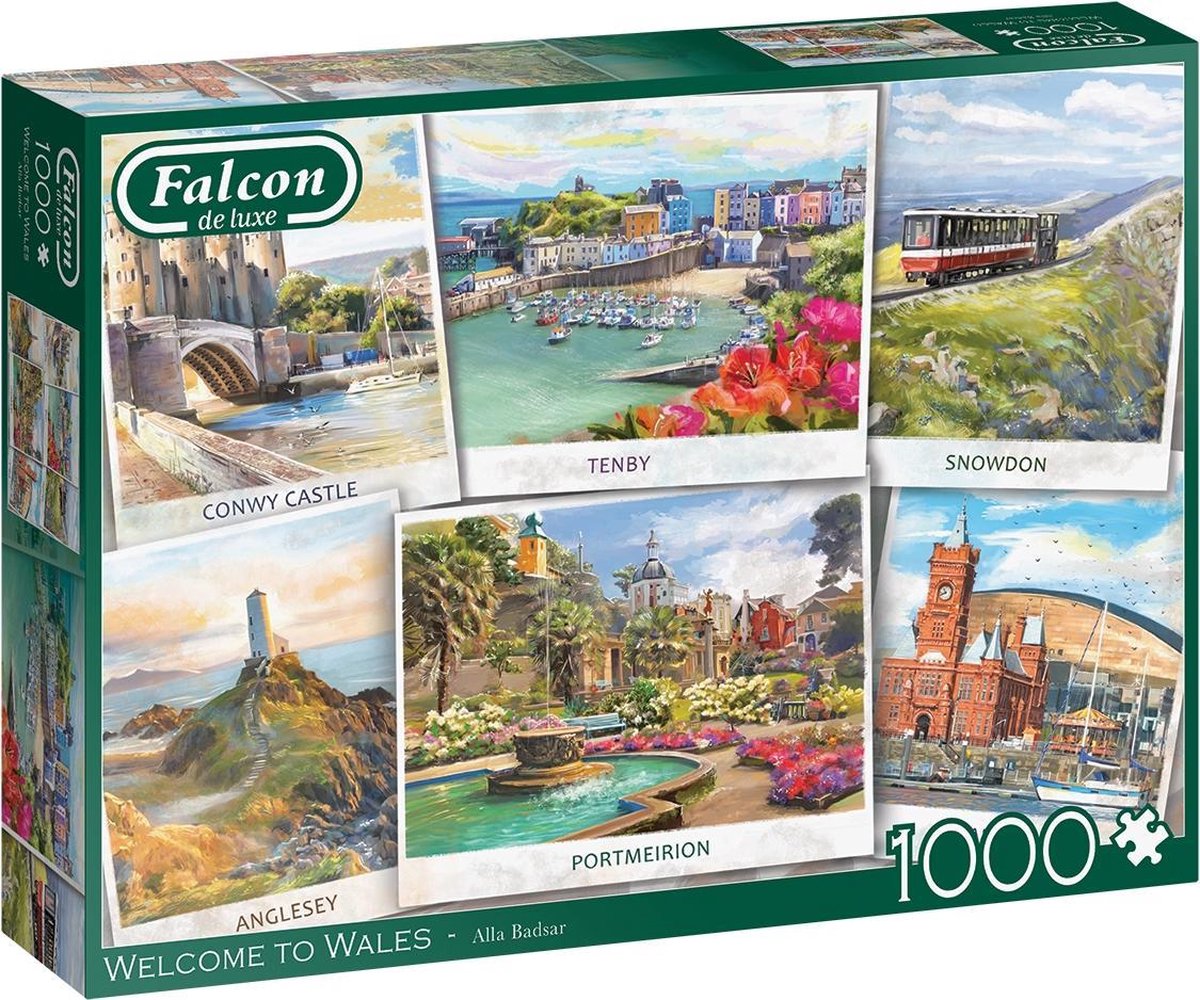 Falcon legpuzzel Welcome to Wales 68 x 50 karton 1000 stukjes