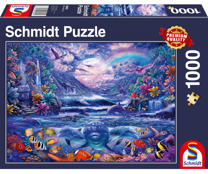 Schmidt Spiele legpuzzel Maanlicht Oase karton 1000 stukjes