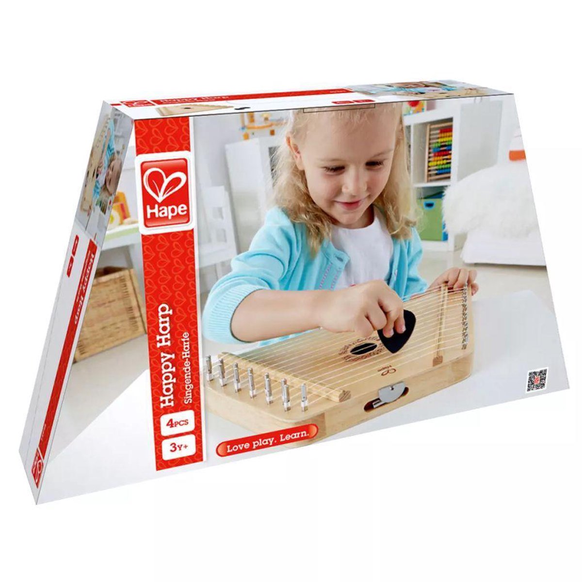 Hape happy harp 40 x 20 x 3,4 cm blank - Beige