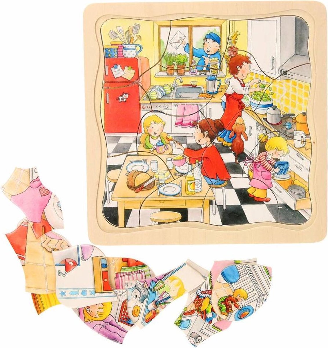 Goki Mijn DAG 4 Lagen Puzzel 46 Delig