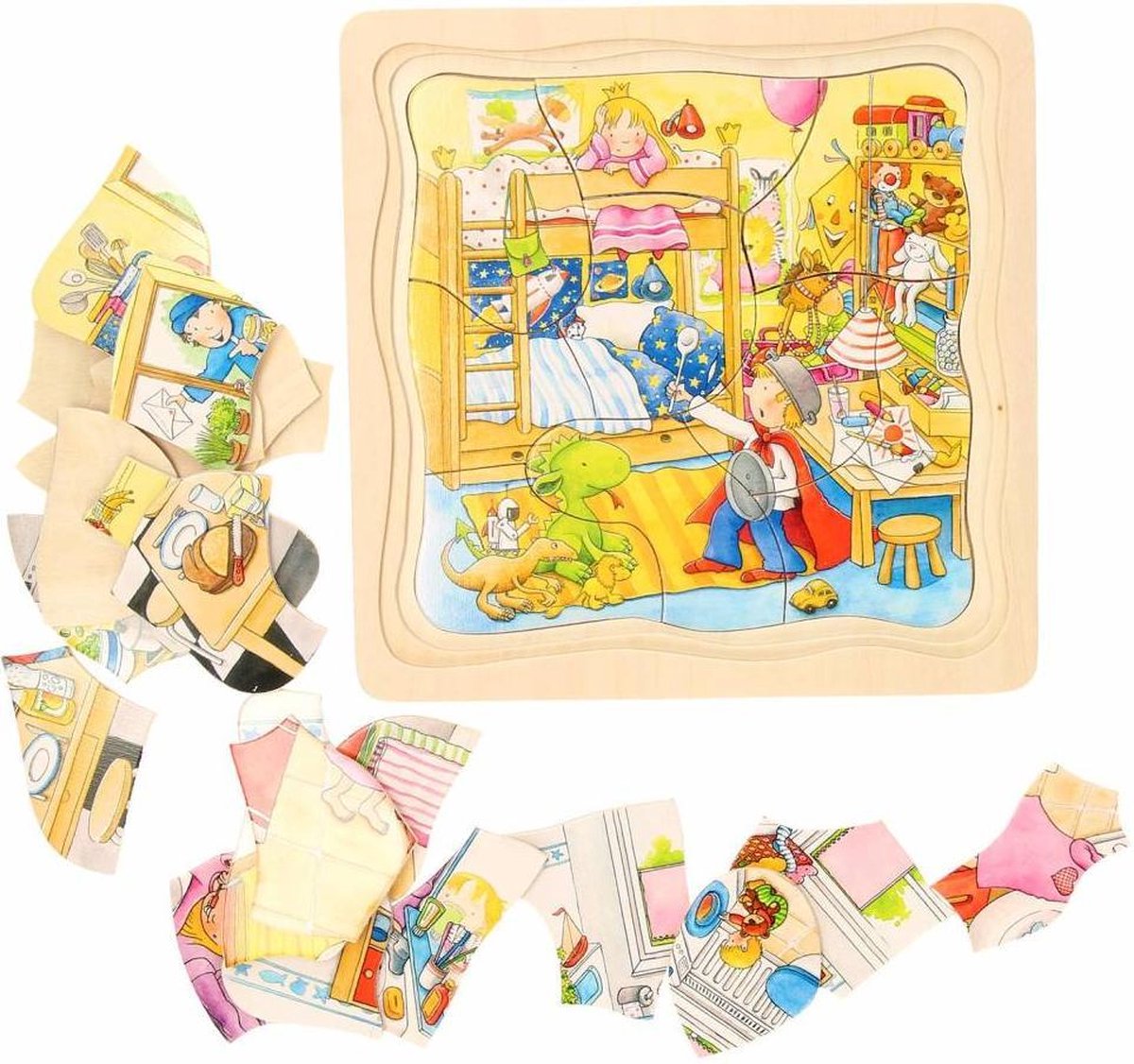 Goki Mijn DAG 4 Lagen Puzzel 46 Delig